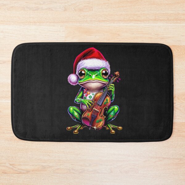 Item preview, Ultra-Christmas Frog – Festive Musician | Cute Frog with Christmas Violin designed and sold by ColorSplash123.