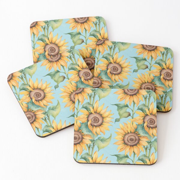 Item preview, Watercolor Floral Sunflowers Pattern  designed and sold by Victoria Riabov.