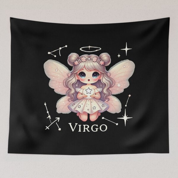 Item preview, Virgo Maiden T-Shirt | Cute Zodiac Fairy Healer RPG Support Gamer Design | Celestial Fantasy Character designed and sold by pixelpopplanet.
