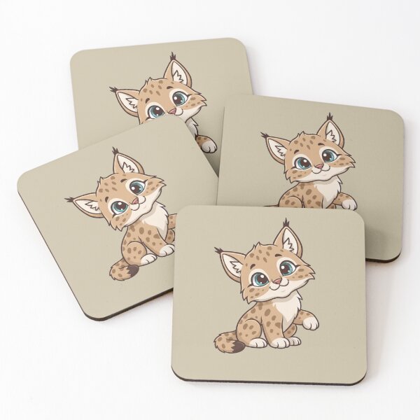 Item preview, Cute Baby Lynx Bobcat Cartoon With Big Eyes designed and sold by LightArt25.