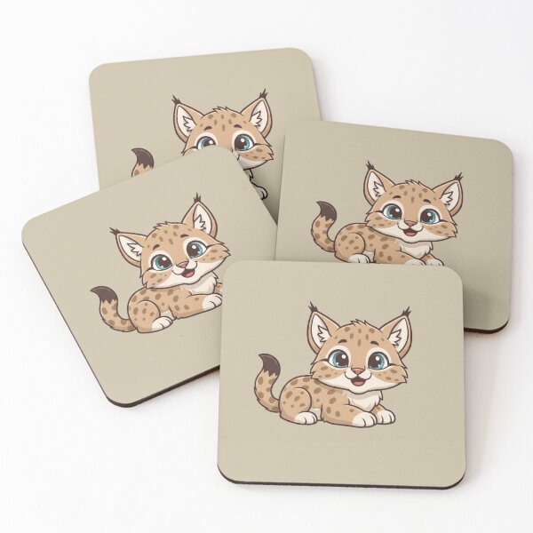 Item preview, Cute Baby Lynx Bobcat Cartoon With Big Eyes designed and sold by LightArt25.