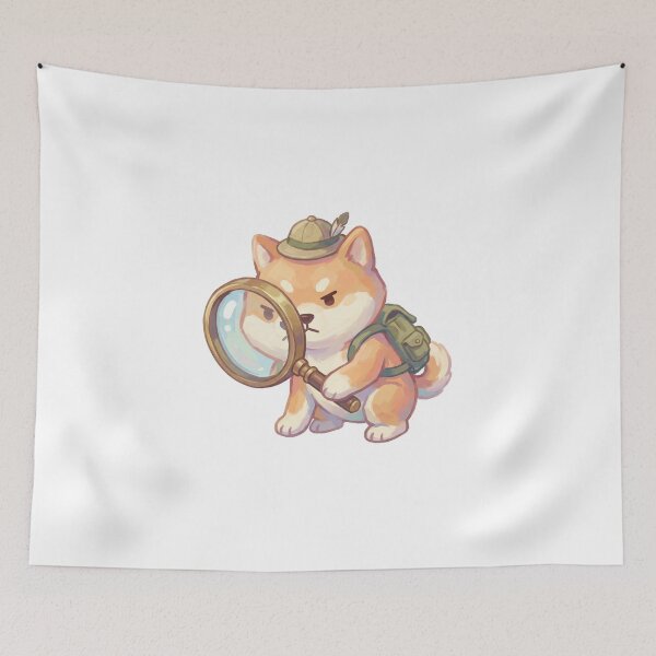 Item preview, Tiny Explorer Shiba Digging Up Secrets! designed and sold by Cute-Ur-Day.