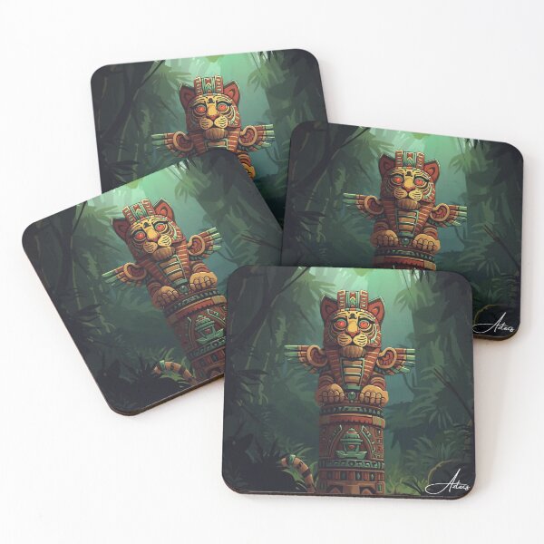 Item preview, Aztec Tiger Totem – Tribal Jungle Design designed and sold by COSAIRe.