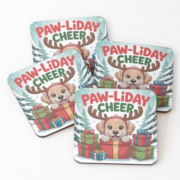 Item preview, Christmas Dalmatian Puppy Cartoon – Cute Festive Dog in Presents | Pawliday Cheer designed and sold by Style-Sense.
