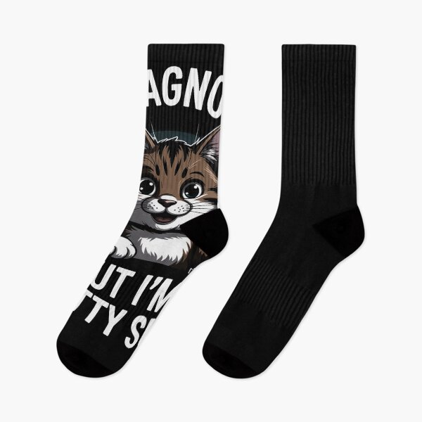 Item preview, Undiagnosed But I'm Pretty Sure cat meme Men Women designed and sold by RustsyMin.