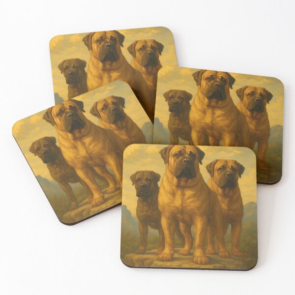 Item preview, Three Mastiffs in Golden Light designed and sold by VandVArt.