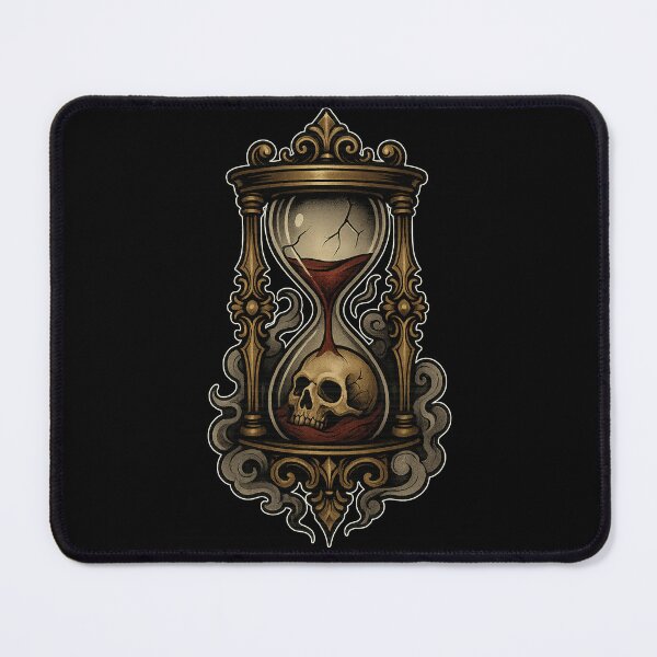 Item preview, Memento Mori Hourglass & Skull | Neo-Traditional Tattoo Art designed and sold by uNORTHODOX72.