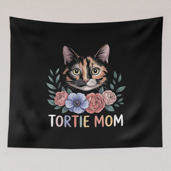 Item preview, Tortie Cat Mom Flowers Tortoiseshell Cat Owner Tortie Girl designed and sold by RustsyMin.