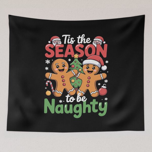 Item preview, Tis The Season To Be Naughty Christmas Gingerbread Couple designed and sold by RustsyMin.