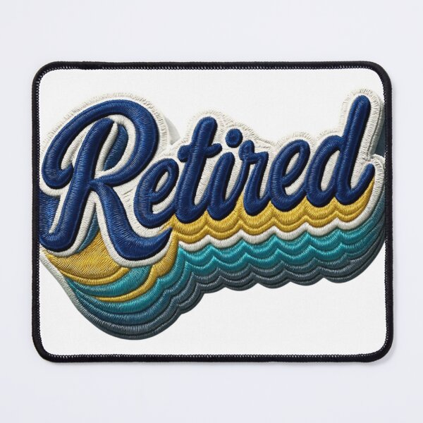 Item preview, Retro Faux embroidered Retired patch designed and sold by loveforallages.