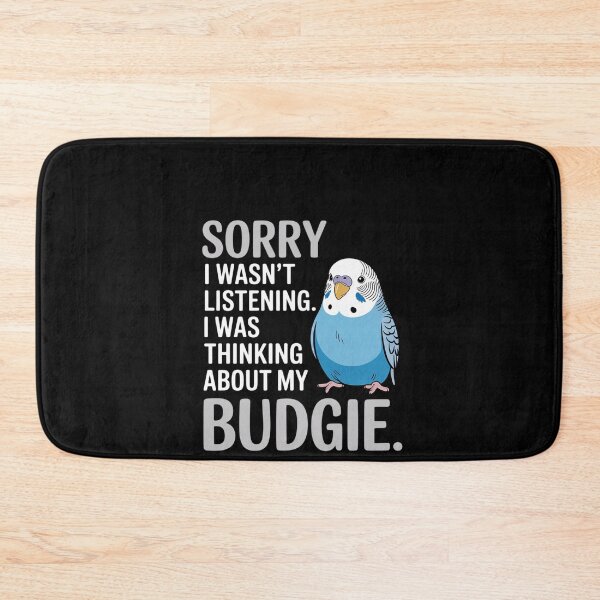 Item preview, Thinking About My Budgie Cute Budgerigar designed and sold by RustsyMin.