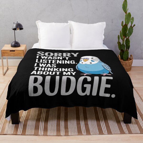 Item preview, Thinking About My Budgie Cute Budgerigar designed and sold by RustsyMin.
