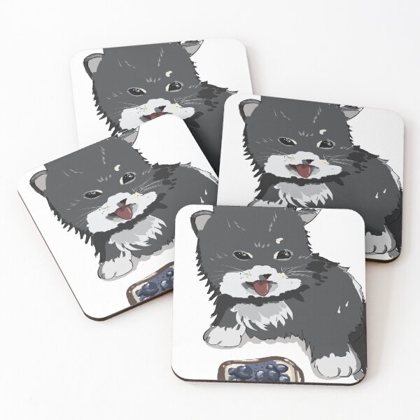 Item preview, Kitty with Blueberry toast xx designed and sold by MysticRacoon6.
