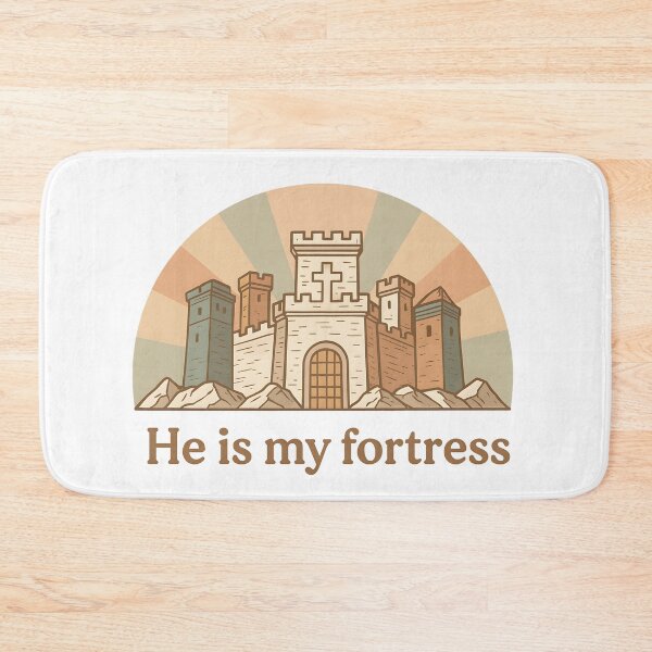 Item preview, He Is My Fortress Vintage Design designed and sold by HumTumMe.