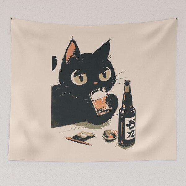 Item preview, Tipsy Black Cat designed and sold by mustbewhy.