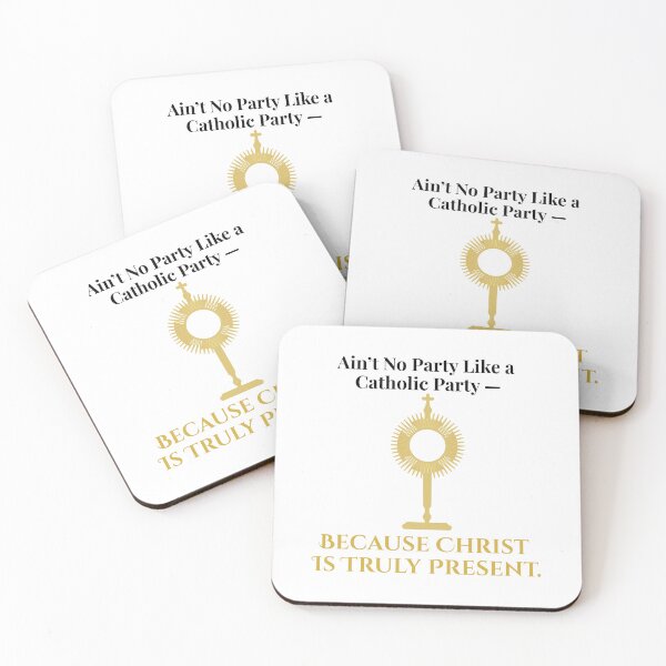 Item preview, There Ain’t No Party Like a Catholic Party – Catholic Humor Shirt designed and sold by AdamIntrovert.