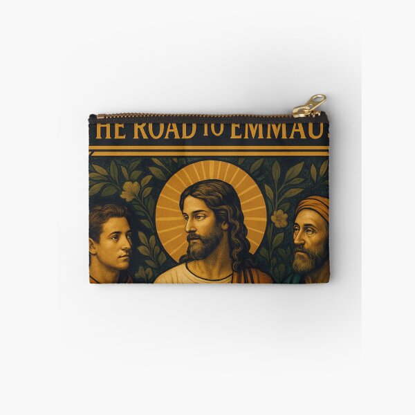 Item preview, Road to Emmaus – Art Deco Resurrection Icon designed and sold by Sanctum Icons.
