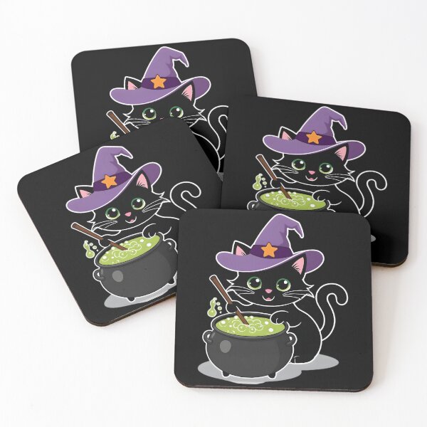 Item preview, Witch Cat Stirring Potion designed and sold by TunesSairna.