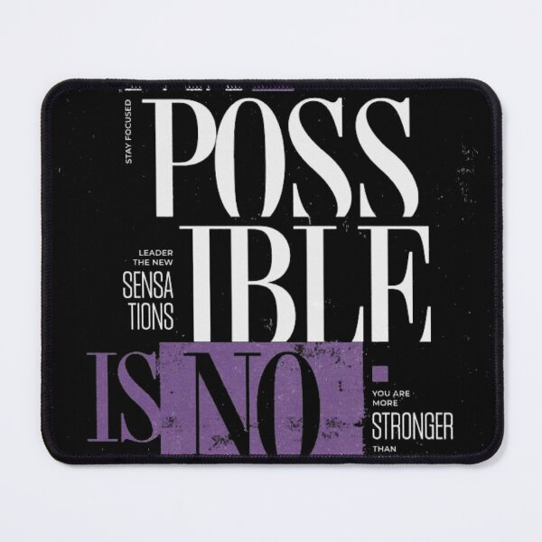 Item preview, IMPOSSIBLE IS NOTHING Stay Focused Motivational Typography Graphic Tee designed and sold by GenZFashion000.