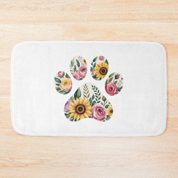 Item preview, Floral Paw Print – Sunflower & Rose Pet Lover Design designed and sold by palavdip.