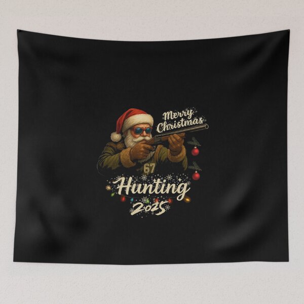 Item preview, Merry Christmas Hunting Santa 2025 Holiday Outdoors Design designed and sold by love3617.