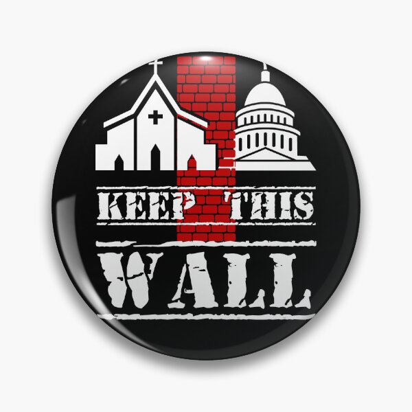 Item preview, Keep This Wall Separation of Church and State Skeptic Secular Humanist Atheist White Text designed and sold by MathWare MathClips.
