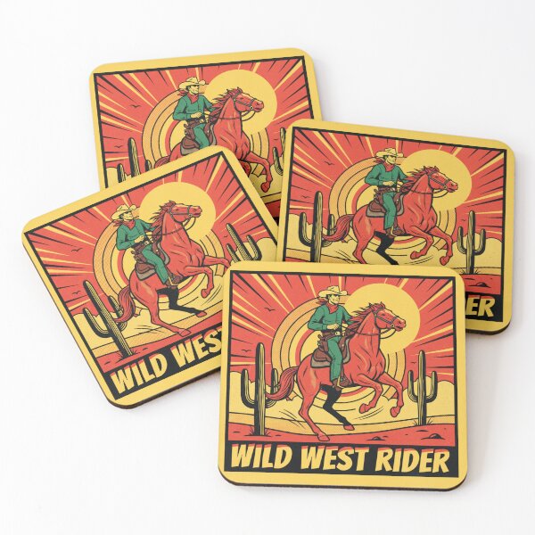 Item preview, Wild West Rider – Retro cowboy illustration in vintage style designed and sold by GabbyKI261.