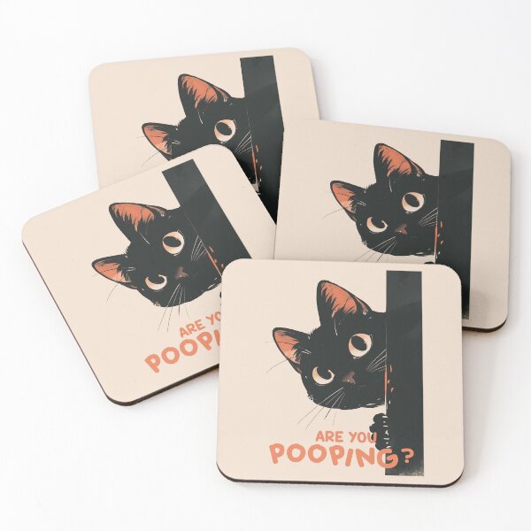 Item preview, Black Cat - Are You Pooping? designed and sold by mustbewhy.
