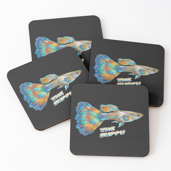 Item preview, Vibrant Rainbow Guppy Fish Art – Colorful Aquarium Pet Illustration designed and sold by SimplyJasper.