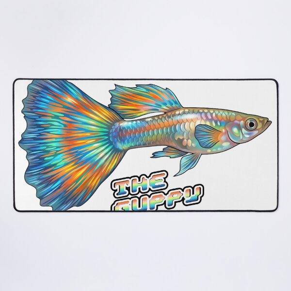 Item preview, Vibrant Rainbow Guppy Fish Art – Colorful Aquarium Pet Illustration designed and sold by SimplyJasper.