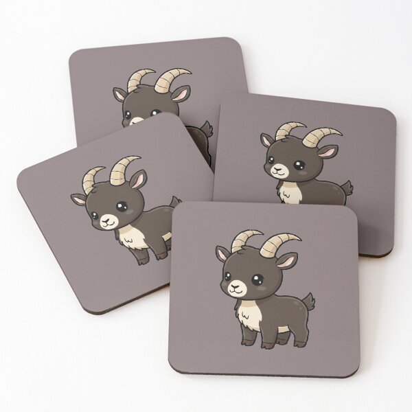 Item preview, Cute Baby Ibex Goat Cartoon With Big Eyes designed and sold by LightArt25.