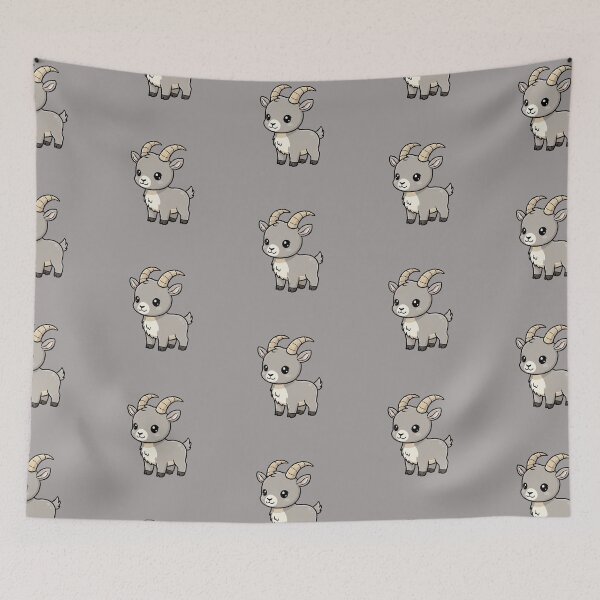 Item preview, Cute Baby Ibex Goat Cartoon With Big Eyes designed and sold by LightArt25.