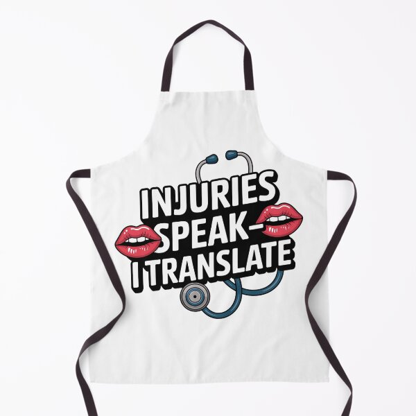 Item preview, Forensic Nurse Saying – “Injuries Speak, I Translate” | Medical Examiner Humor | Forensic Nursing designed and sold by CuteDesignables.