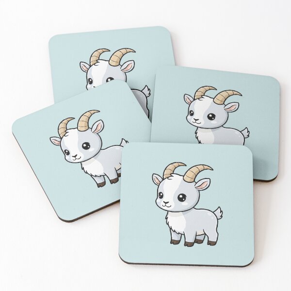 Item preview, Cute Baby Ibex Goat Cartoon With Big Eyes designed and sold by LightArt25.