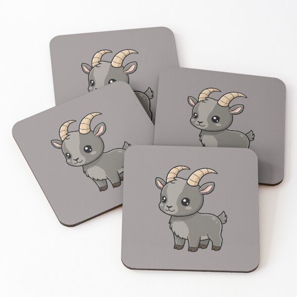 Item preview, Cute Baby Ibex Goat Cartoon With Big Eyes designed and sold by LightArt25.