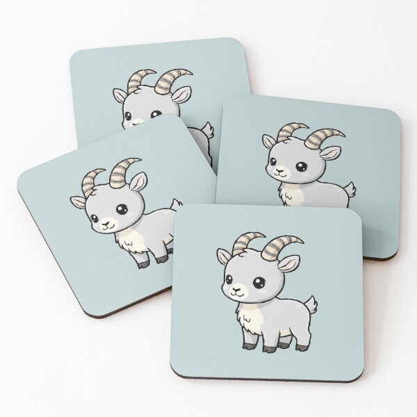 Item preview, Cute Baby Ibex Goat Cartoon With Big Eyes designed and sold by LightArt25.