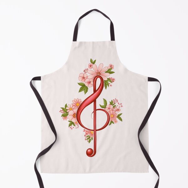Item preview, Floral Treble Clef Music Note Art designed and sold by HumTumMe.