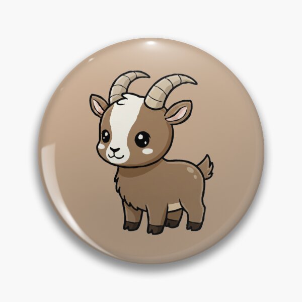 Item preview, Cute Baby Ibex Goat Cartoon With Big Eyes designed and sold by LightArt25.