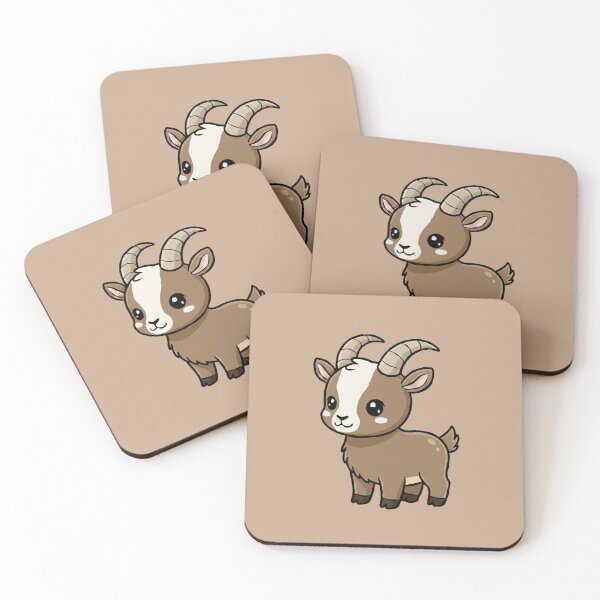 Item preview, Cute Baby Ibex Goat Cartoon With Big Eyes designed and sold by LightArt25.