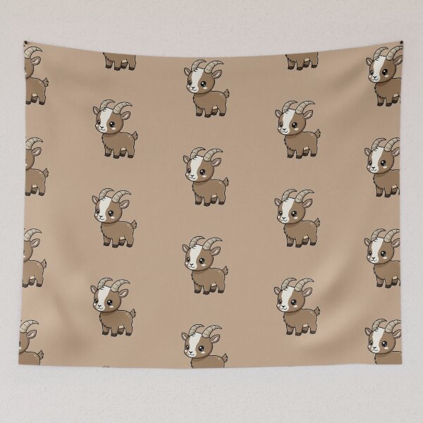 Item preview, Cute Baby Ibex Goat Cartoon With Big Eyes designed and sold by LightArt25.