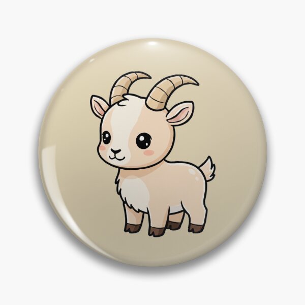 Item preview, Cute Baby Ibex Goat Cartoon With Big Eyes designed and sold by LightArt25.