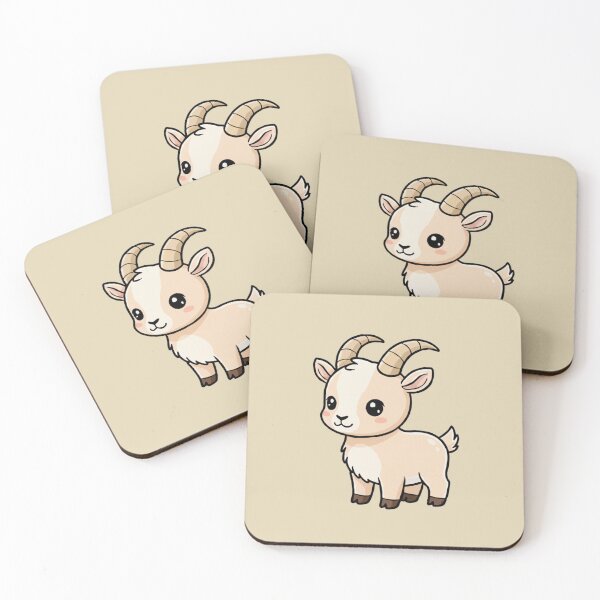 Item preview, Cute Baby Ibex Goat Cartoon With Big Eyes designed and sold by LightArt25.