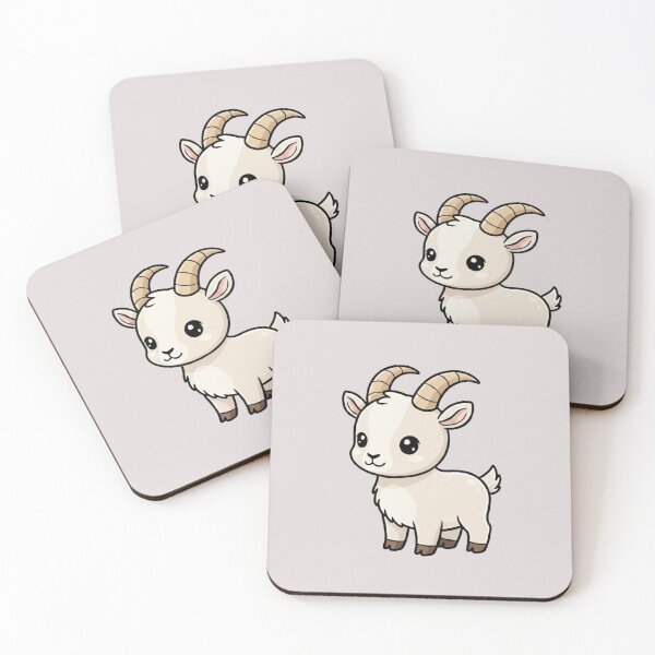Item preview, Cute Baby Ibex Goat Cartoon With Big Eyes designed and sold by LightArt25.