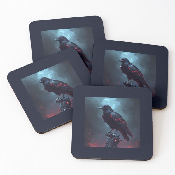 Item preview, Cyber Samurai Raven – Futuristic Tech Art  designed and sold by Mudgut.
