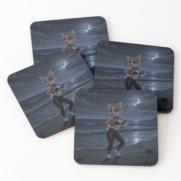 Item preview, Goth Corgi Hellhound on beach at night designed and sold by Prestons Corner.