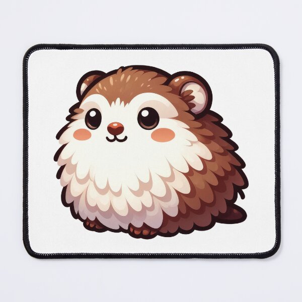 Artikelvorschau, Niedlicher, flauschiger Lemming-Aufkleber – Bezaubernde Kawaii-Waldtier-Kunst entworfen und verkauft von LunaPixelStudio.