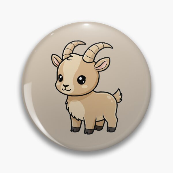 Item preview, Cute Baby Ibex Goat Cartoon With Big Eyes designed and sold by LightArt25.