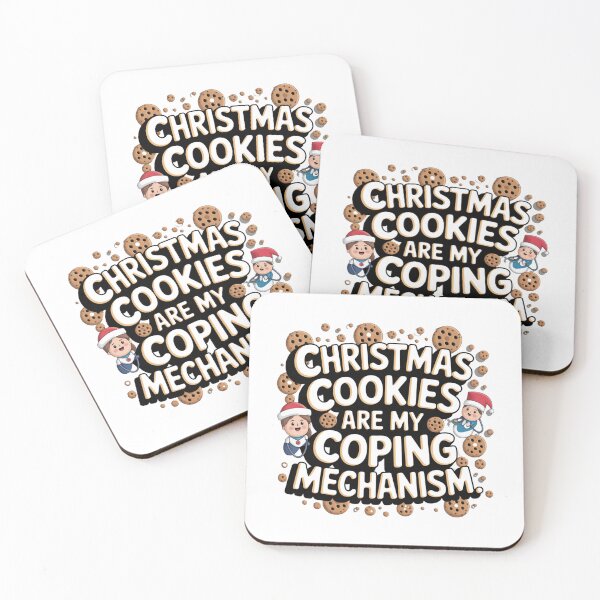 Item preview, Christmas Nurse Saying – “Christmas Cookies Are My Coping Mechanism” | Funny Nurse Holiday Humor designed and sold by CuteDesignables.