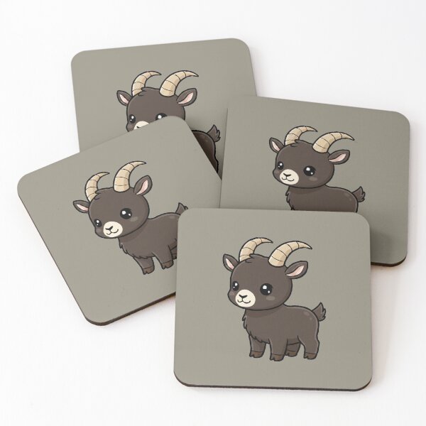 Item preview, Cute Baby Ibex Goat Cartoon With Big Eyes designed and sold by LightArt25.
