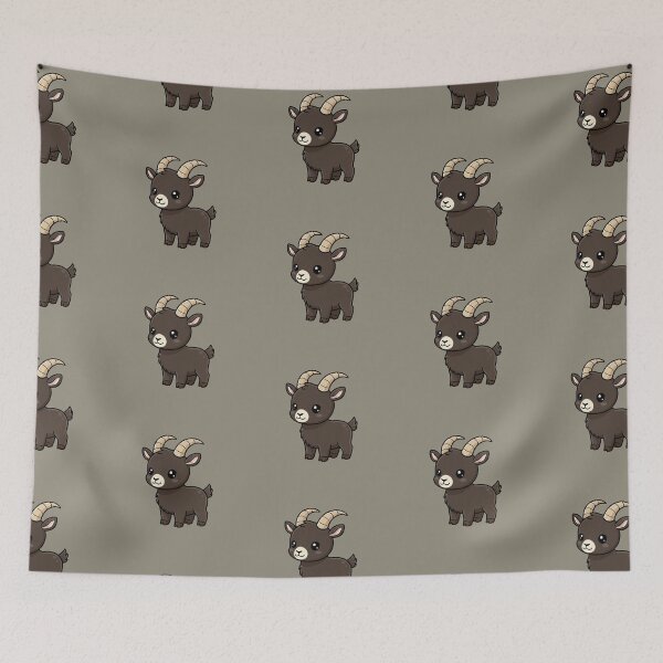 Item preview, Cute Baby Ibex Goat Cartoon With Big Eyes designed and sold by LightArt25.